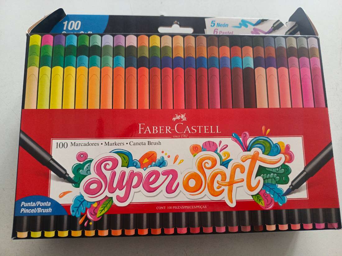 MARCADORES FABER CASTELL SUPER SOFT X100 UND