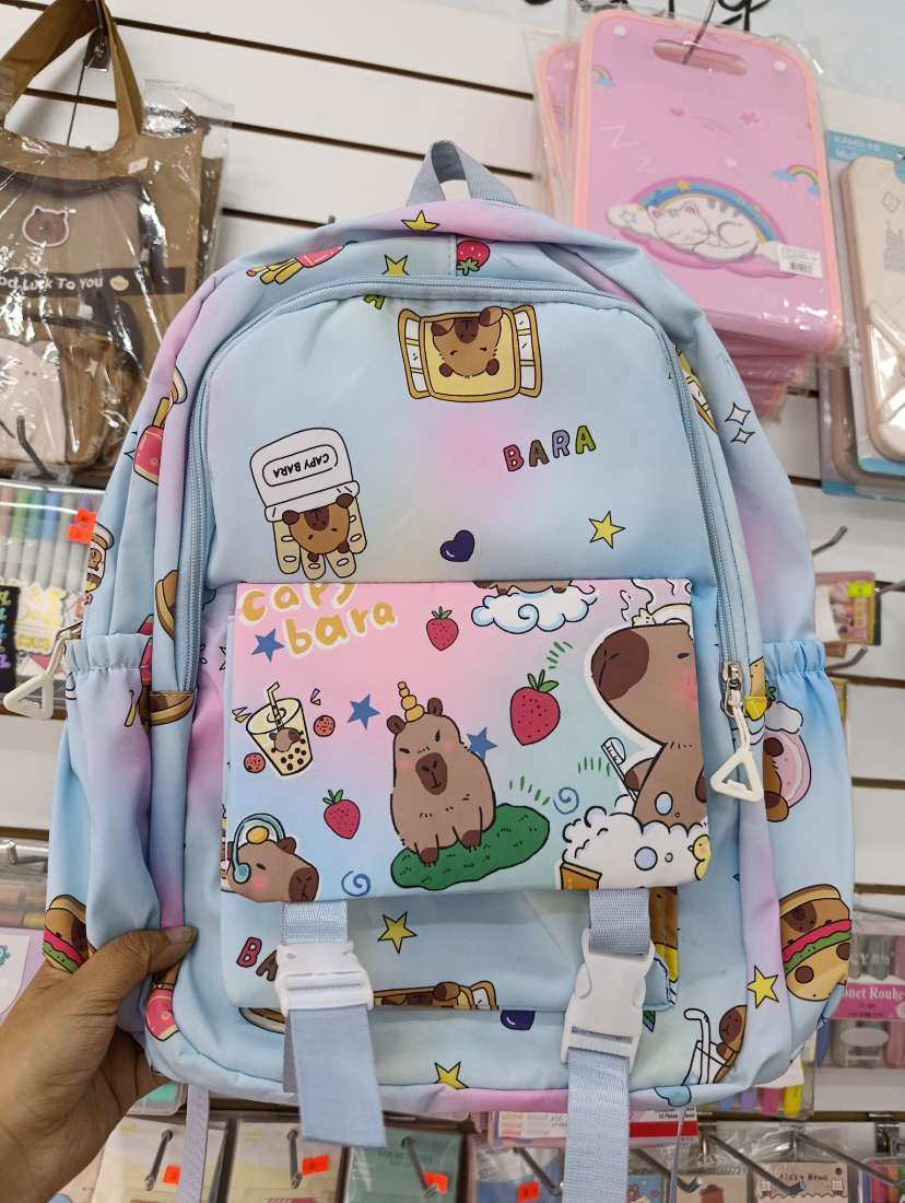 MOCHILA OFICIO CAPIBARA CELESTE