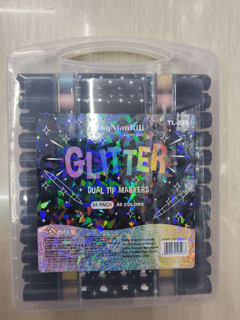 MARCADORES CON GLITTER 24X48