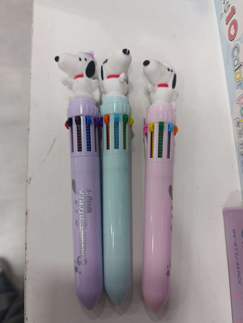BOLIGRAFOS DE 10 COLORES SNOOPY