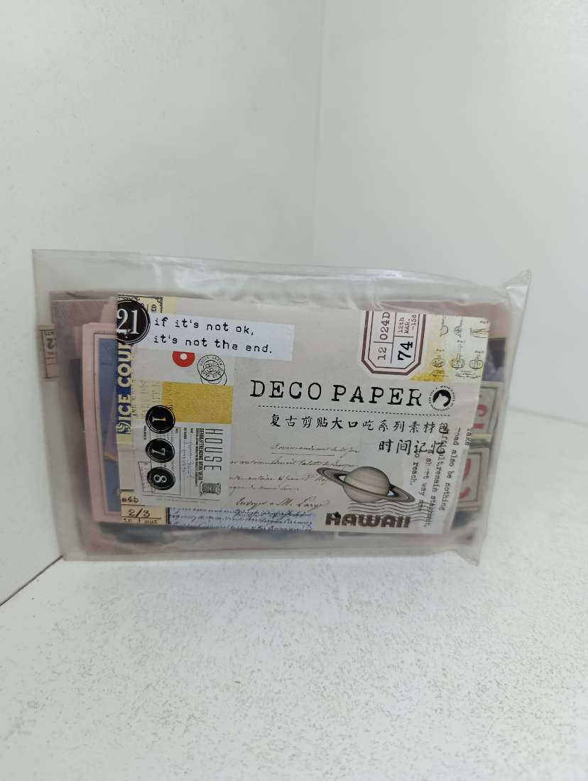 SET DE 200 PCS VINTAGE DECO PAPEL GALAXY