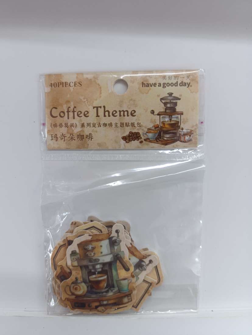 STICKERS COFFE THEME CAFE MACCHIATO