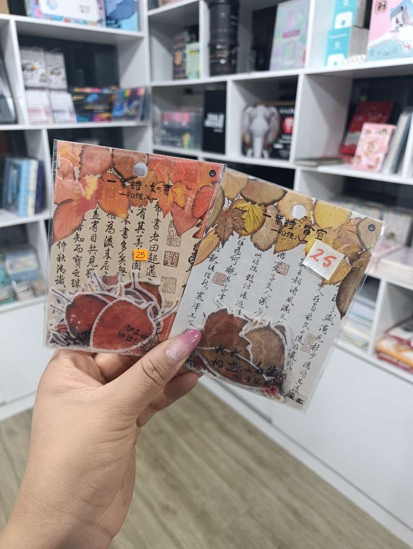 SET DE STICKERS HOJAS OTOÑO